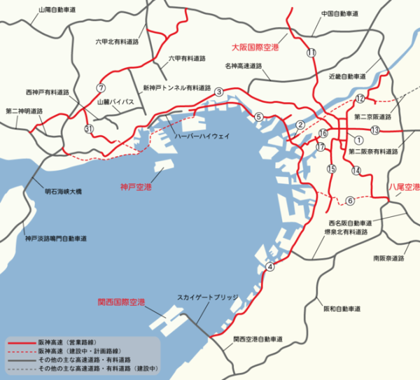 阪神高速道路の魅力 その３ 路線番号と上り 下り 大阪情報サロン